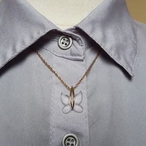 Vintage Amway glass butterfly necklace